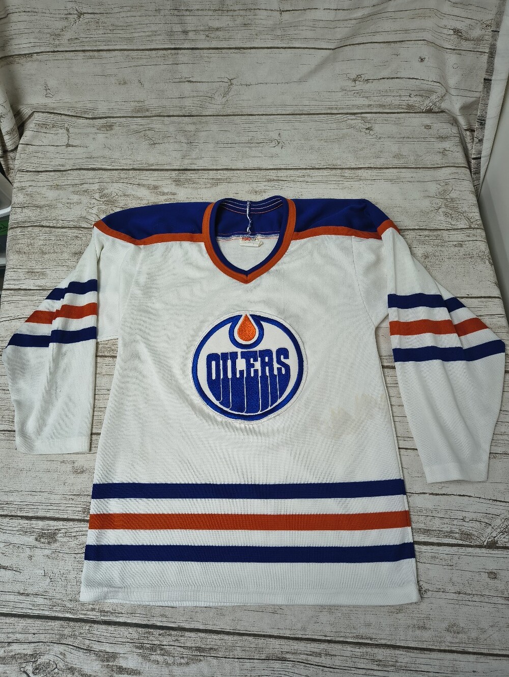 VTG CCM Edmonton Oilers NHL Hockey jersey Size Small